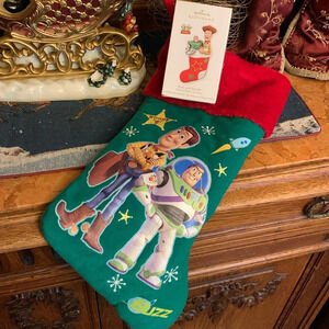 Toy Story Buzz Lightyear & Woody Hallmark Christmas Stocking Ornament Set